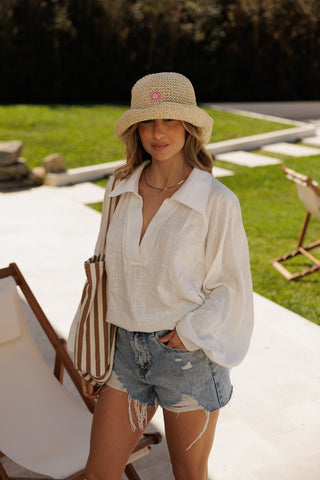 BLOUSE WITH BALLOON SLEEVES